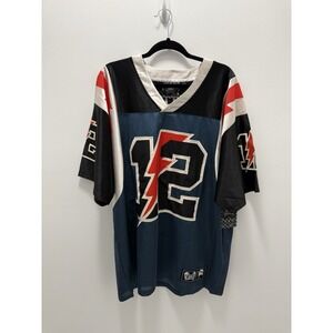 Rebel Insane Jersey Shirt Men 2XL Blue Mesh Football Style Oversized Streetwear